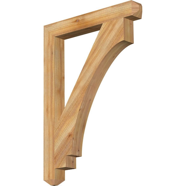 Ekena Millwork Imperial Craftsman Rough Sawn Bracket, Western Red Cedar, 4"W x 32"D x 44"H BKT04X32X44IMP04RWR - main